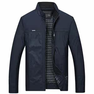 中年男装上衣休闲薄款外套男夹克中老年人男士