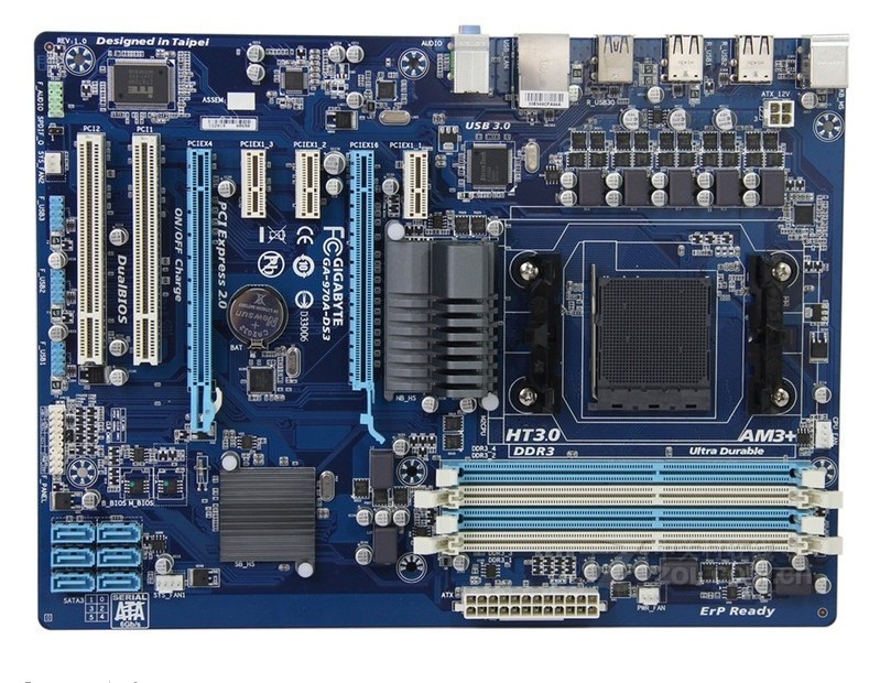 gigabyte/技嘉 970a-ds3 sata3 usb3.0 fx推土机开核八核主板