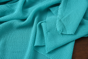 胡胡布店真丝泡泡纱1.45米宽蓝色珍珠纱75元一米