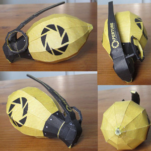 军事设备柠檬手榴弹简易款手工制作diy 纸模型 1:1