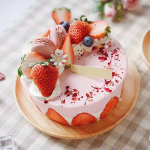 草莓 span class=h>马卡龙 /span>水果生日蛋糕全国送广州深圳 span