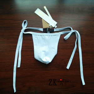 性感大码男士丁字裤 绑带t裤系带纯棉 span class=h>内裤 /span>透明