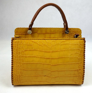 迪派头层 span class=h>牛皮 /span>石头纹手提包斜挎包单肩女包包菱