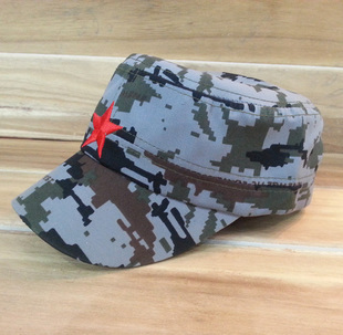 男女休闲百搭迷彩帽平顶帽个性五角星帽军帽帽子11078夏季通用型