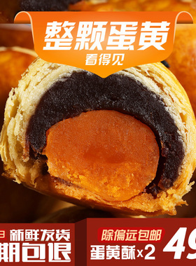 黄则和手工传统蛋黄酥2盒台湾厦门特产 月饼馅饼糕点小吃 300g*2