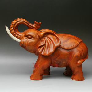 大象摆件 招财吉象如意 实木 span class=h>红木 /span>工艺品 手工