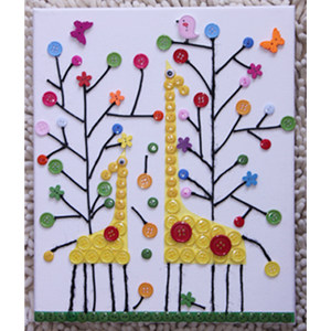 幼儿纽扣画包邮图片