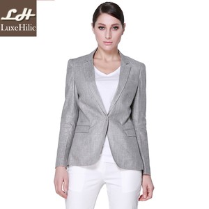 【女士亚麻小西服春秋图片】女士亚麻小西服春