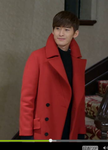 杉杉来了张翰同款封腾羊毛呢长款大衣男装外套