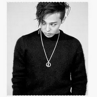 权志龙gd同款项链时尚个性反战和平项链 钛钢项链 潮人吊坠