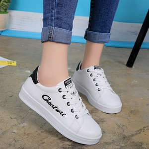 秋季女鞋初中生小白鞋韩版高中学生休闲鞋平底