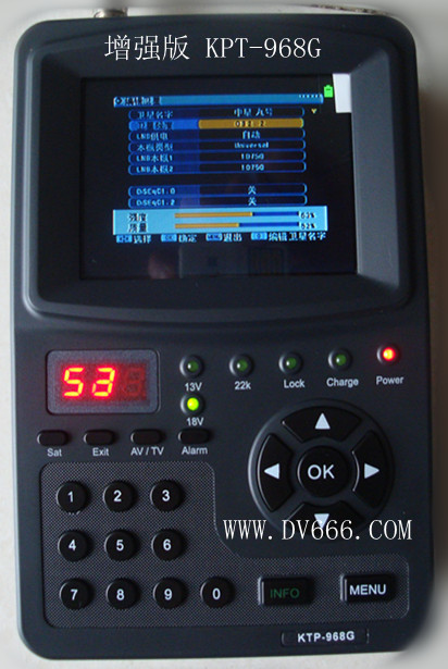 DVB-S2,MPEG-4,ABS-S信号图像显示寻星仪，监视器KPT968G 送车充