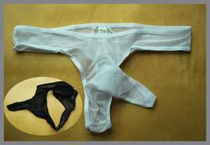 男丁裤 男士 span class=h>内裤 /span> 激凸枪袋 诱惑网纱 性感透明