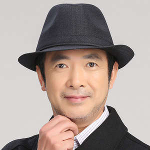 中老年人礼帽男士春秋亚麻爵士帽中年爸爸老人帽子男爷爷夏