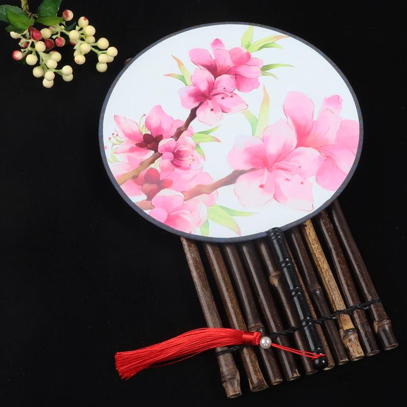 古典舞扇子舞蹈圆扇双面图片